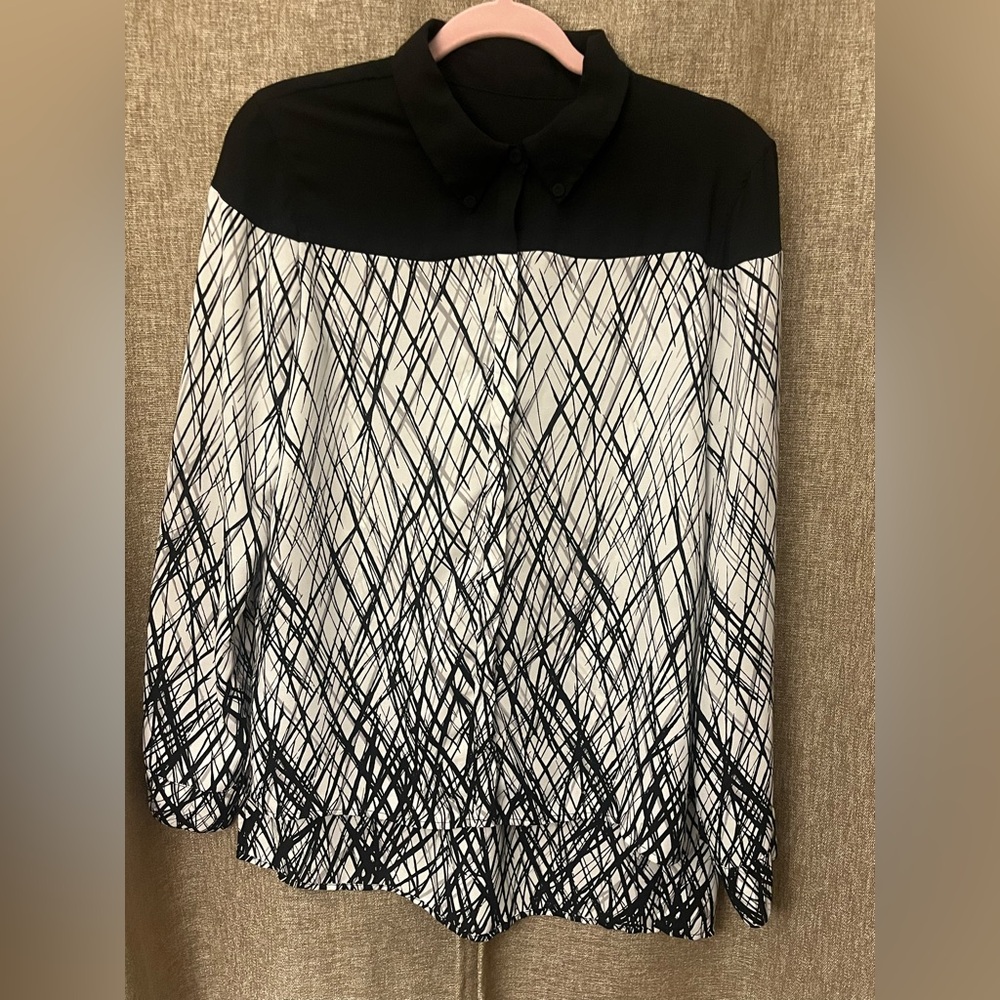 Kaytee Black and White Geometric Cocktail Skirt
